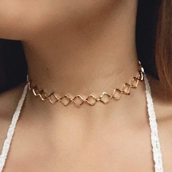 Hollow Diamond Necklace Necklace Clavicle Chain - Image 5