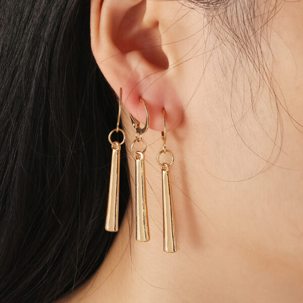 Long Drop Earrings – Stylish Geometric Ear Clips - Image 6