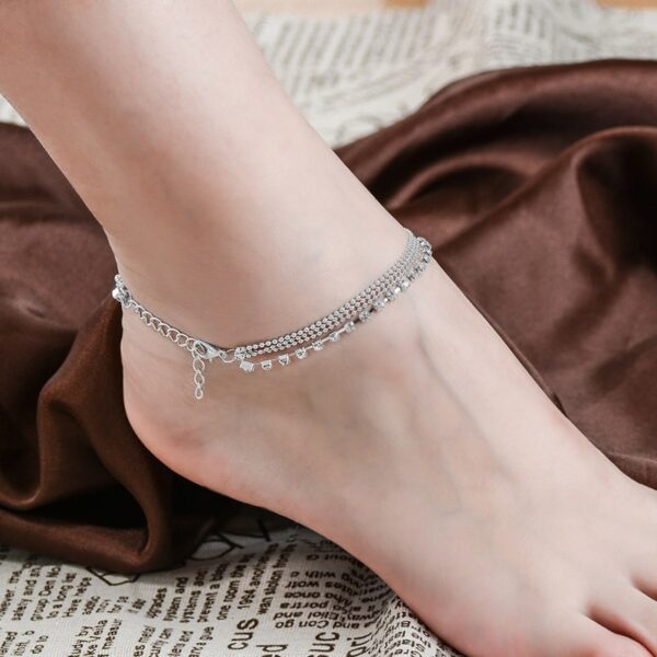 HHYDE 1PC Multilayer  Crystal Anklet Foot Chain Summer Bracelet Charm Anklets Beach Foot Wedding Jewelry Gift Enkelbandje - Image 4